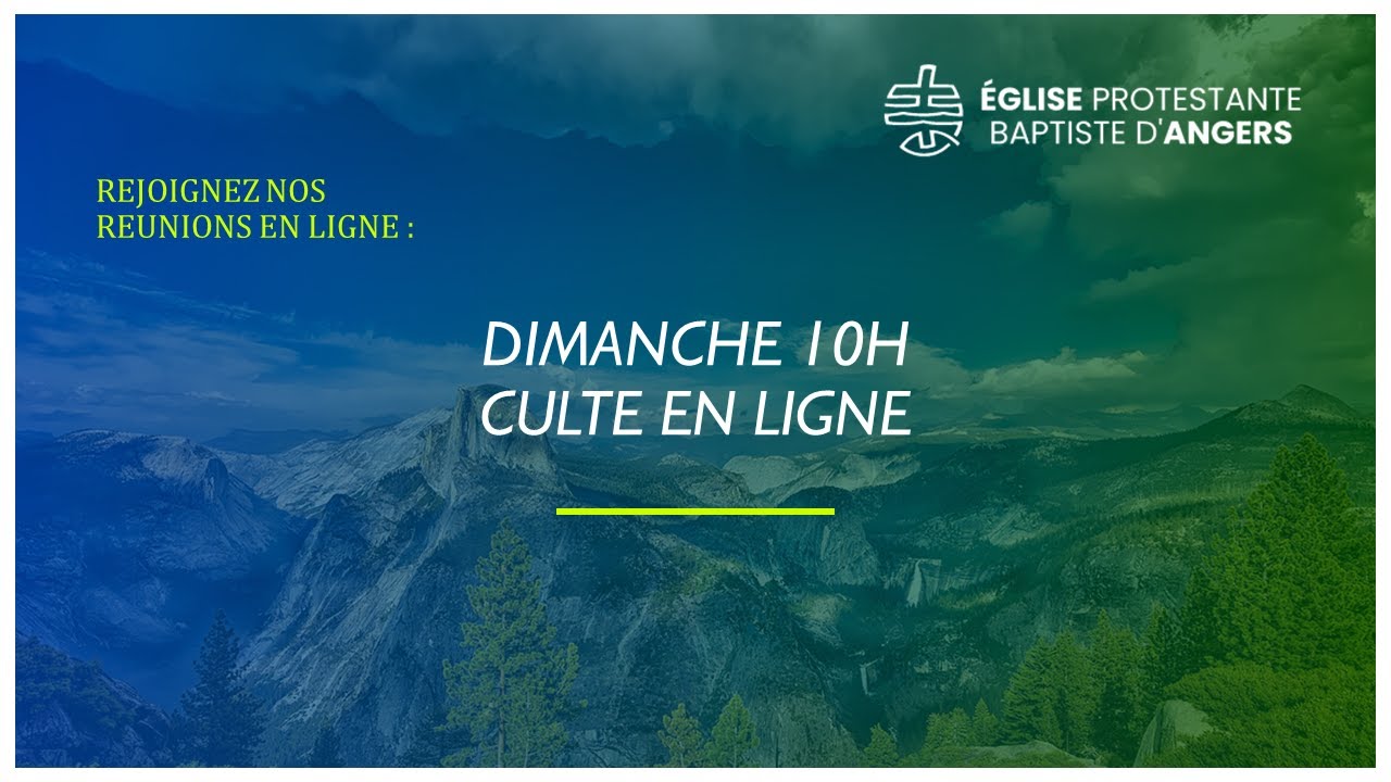 Culte en direct du 22/11/2020 – Replay